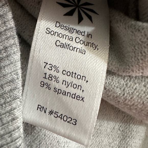 Athleta Track Pullover French Terry Gray Sweatshirt Running Walking medium - Picture 14 of 16